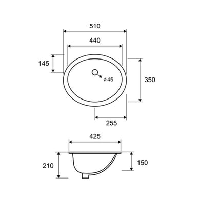 Νιπτήρας υποκαθήμενος LT 6005 